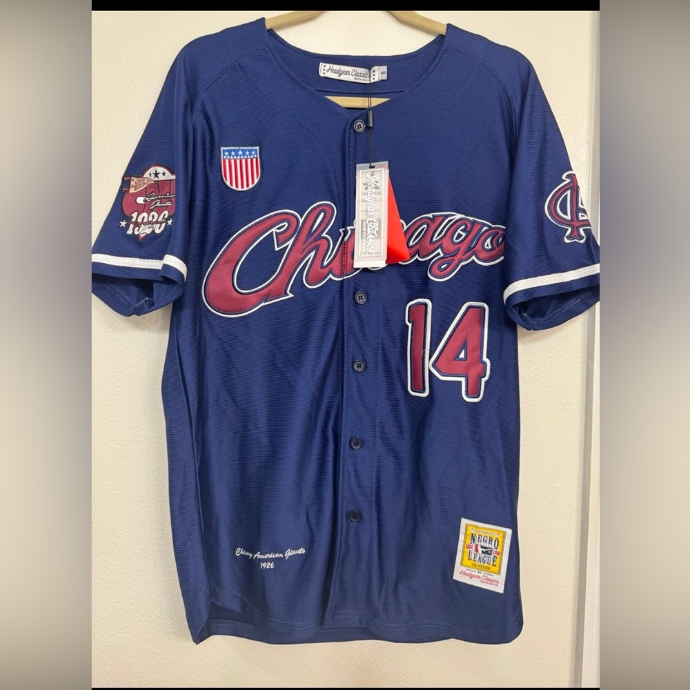 NWT Chicago American Giants Blue Jersey small